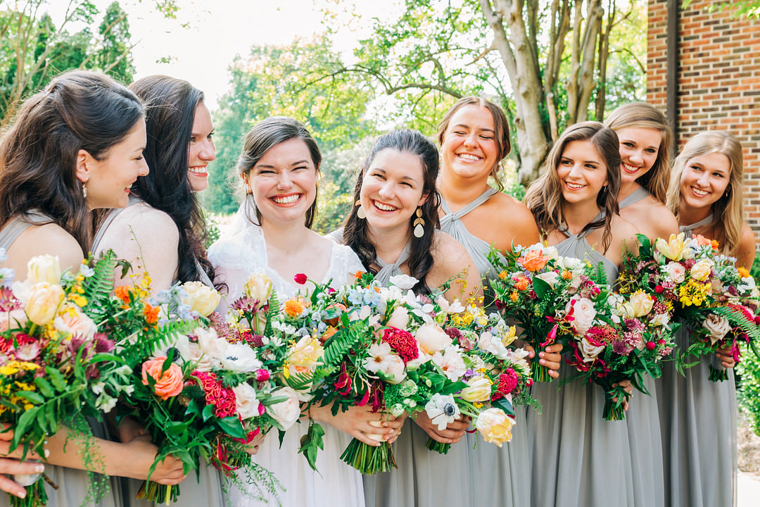 Colourful Museum Wedding Taylor Square Photography Bouquets Flowers Bridesmaids