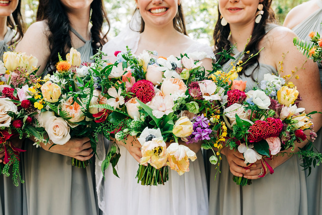 Bouquet Flowers Bride Bridal Bridesmaid Colourful Museum Wedding Taylor Square Photography