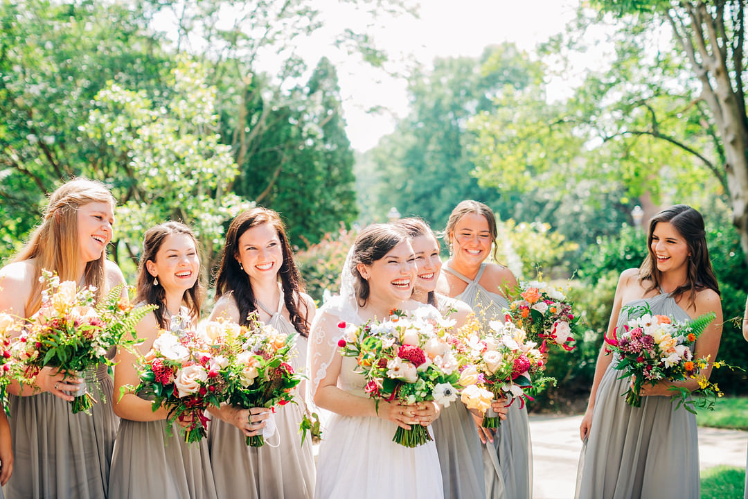 Bridesmaids Bridesmaid Dress Dresses Grey Colourful Museum Wedding Taylor Square Photography