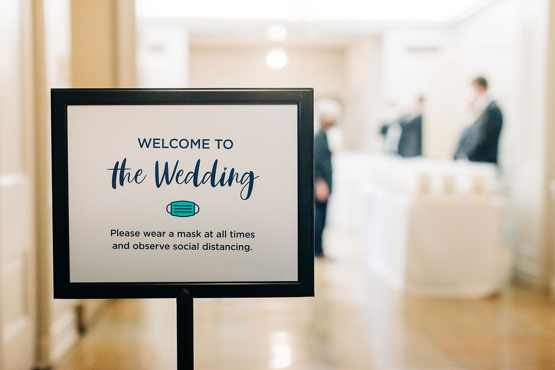 Colourful Museum Wedding Taylor Square Photography Social Distance Sign