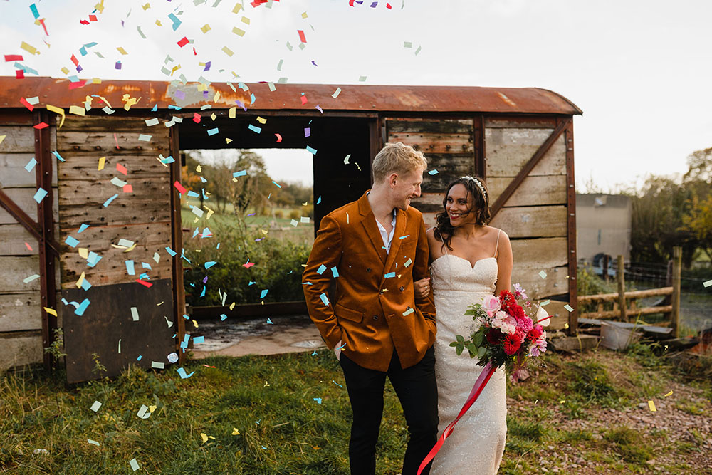 Confetti Throw Disco Ball Wedding Michelle Huggleston