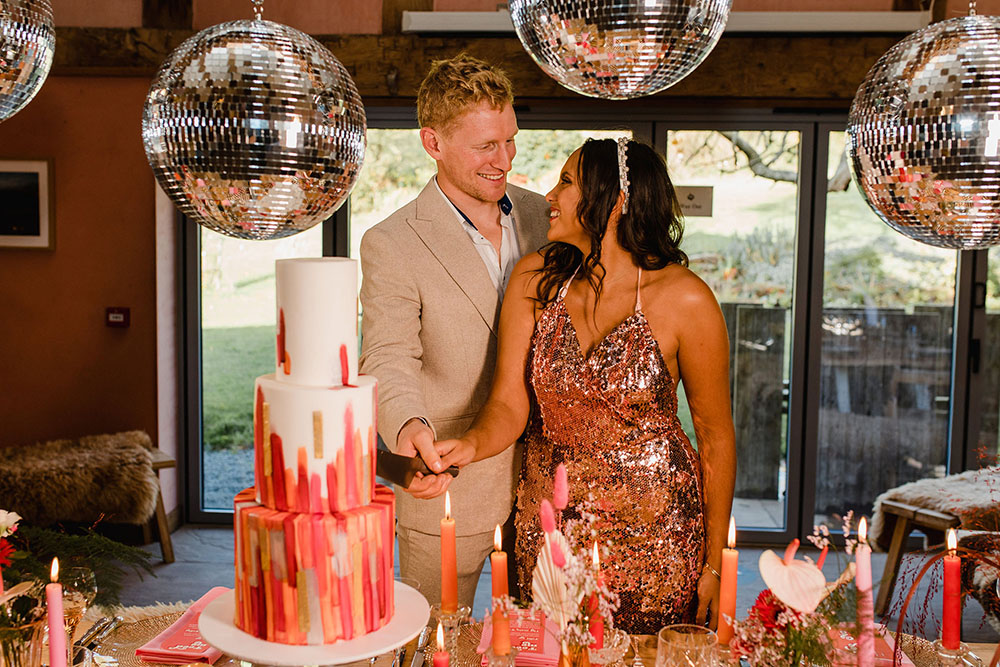Disco Ball Wedding Michelle Huggleston