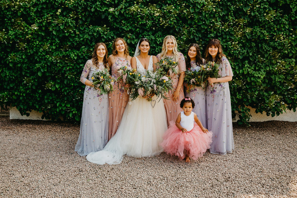Floral Bridesmaids Dress Dresses Bridesmaid Elsick House Wedding Firefly and Embers Photography
