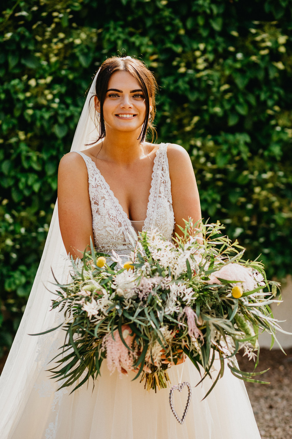 Bouquet Flowers Bride Bridal Greenery Foliage Elsick House Wedding Firefly and Embers Photography