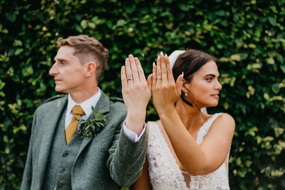 Rings Bands Bride Groom Elsick House Wedding Firefly and Embers Photography