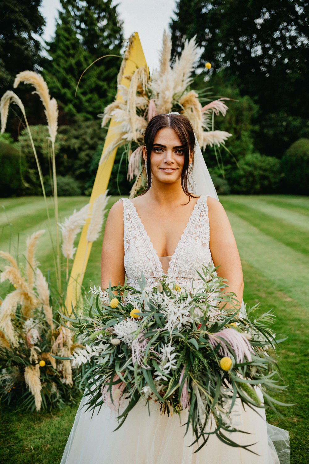 Bouquet Flowers Bride Bridal Greenery Foliage Elsick House Wedding Firefly and Embers Photography