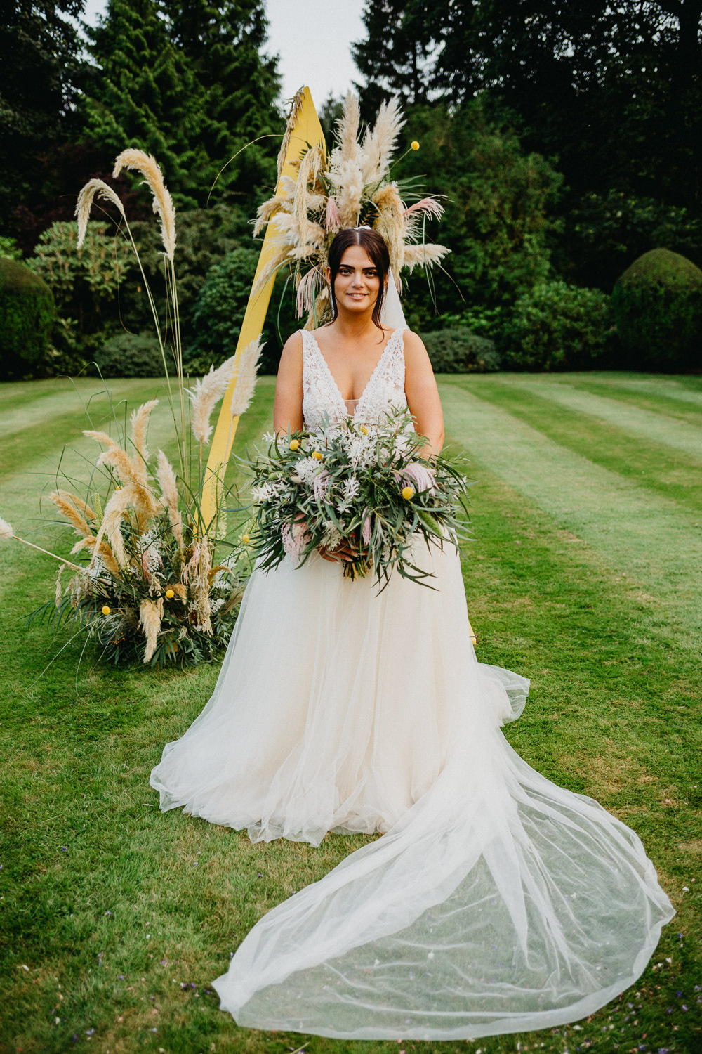 Dress Gown Bride Bridal Enzoani Lavender Elsick House Wedding Firefly and Embers Photography