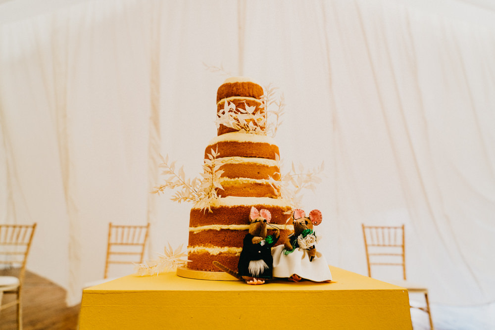 Naked Cake Sponge Layer Elsick House Wedding Firefly and Embers Photography
