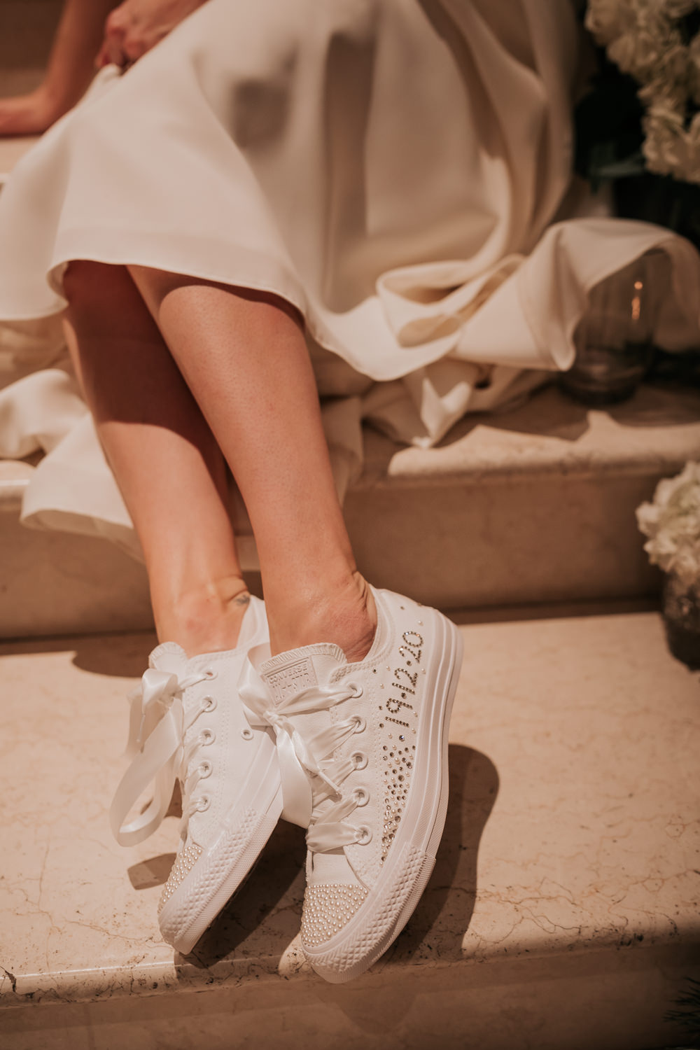 Bride Bridal Trainers Four Seasons Hampshire Wedding Kate Gray Photography