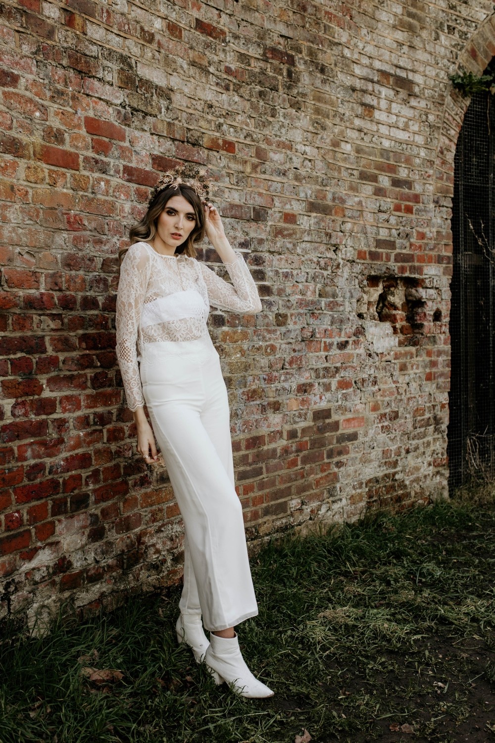 Bride Bridal Jumpsuit Trousers Interstellar Wedding Ideas Doriane Descamps Photography