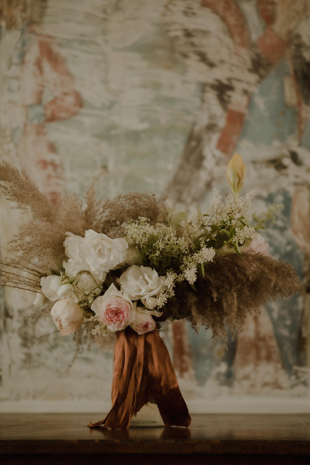 Bouquet Flowers Bride Bridal Pampas Grass Italian Villa Wedding Andrea Federica