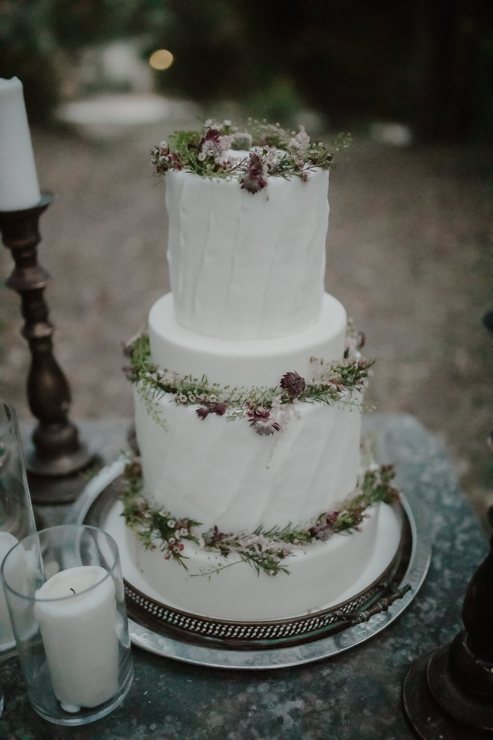 Buttercream Cake Greenery Italian Villa Wedding Andrea Federica