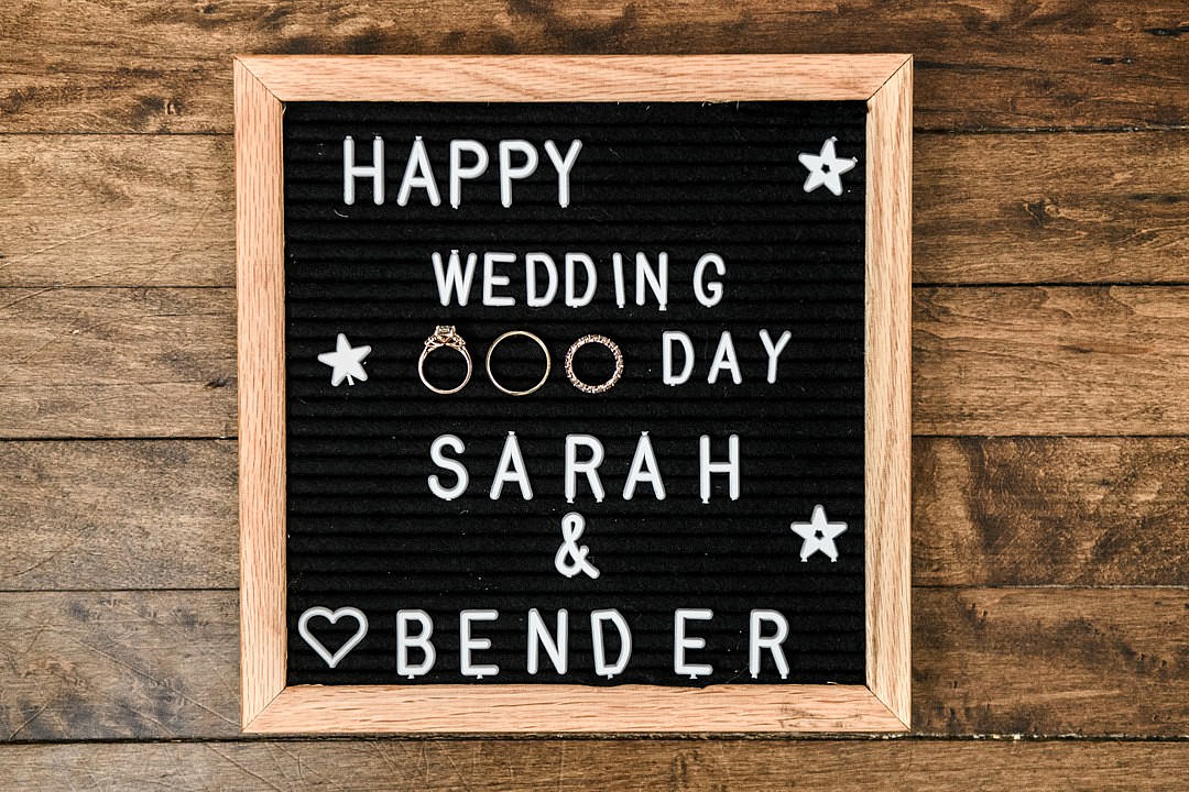 Sign Signs Signage John James Audubon Center Wedding Kerry McIntyre Photography