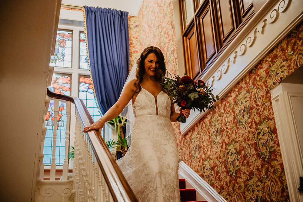 Dress Gown Bride Bridal Lace Kilmore Country House Wedding Crazy Happy Love