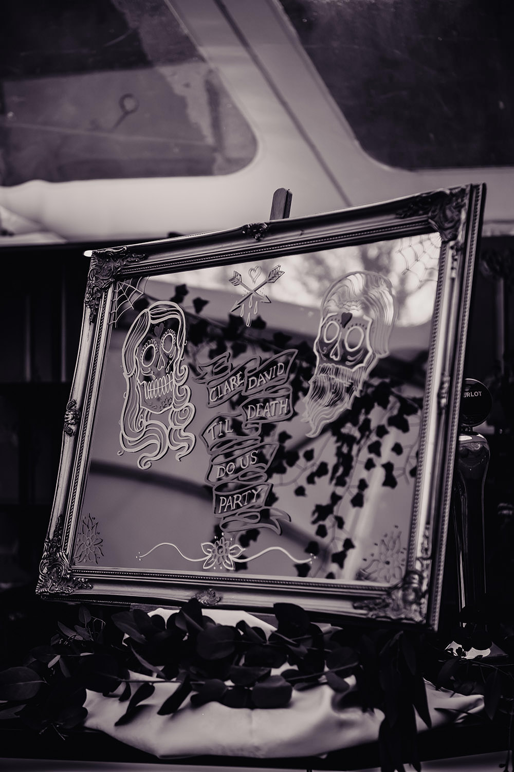 Mirror Sign Illustrated Signs Signage Kilmore Country House Wedding Crazy Happy Love