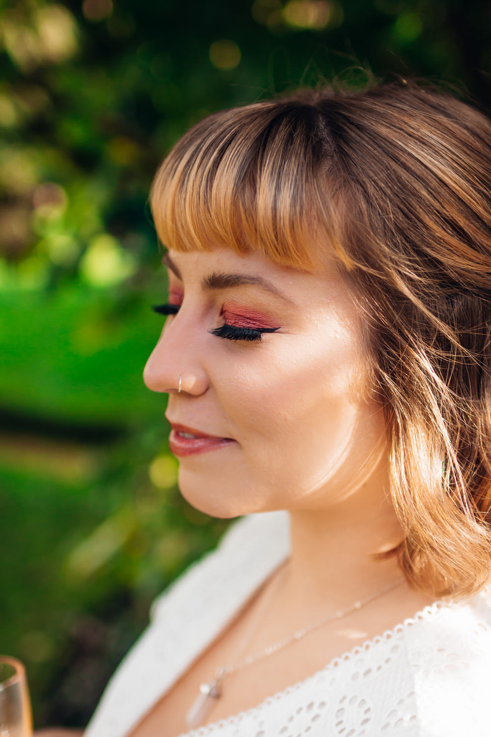 Bride Bridal Make Up Mini Wedding Dress Emily Collett Photography