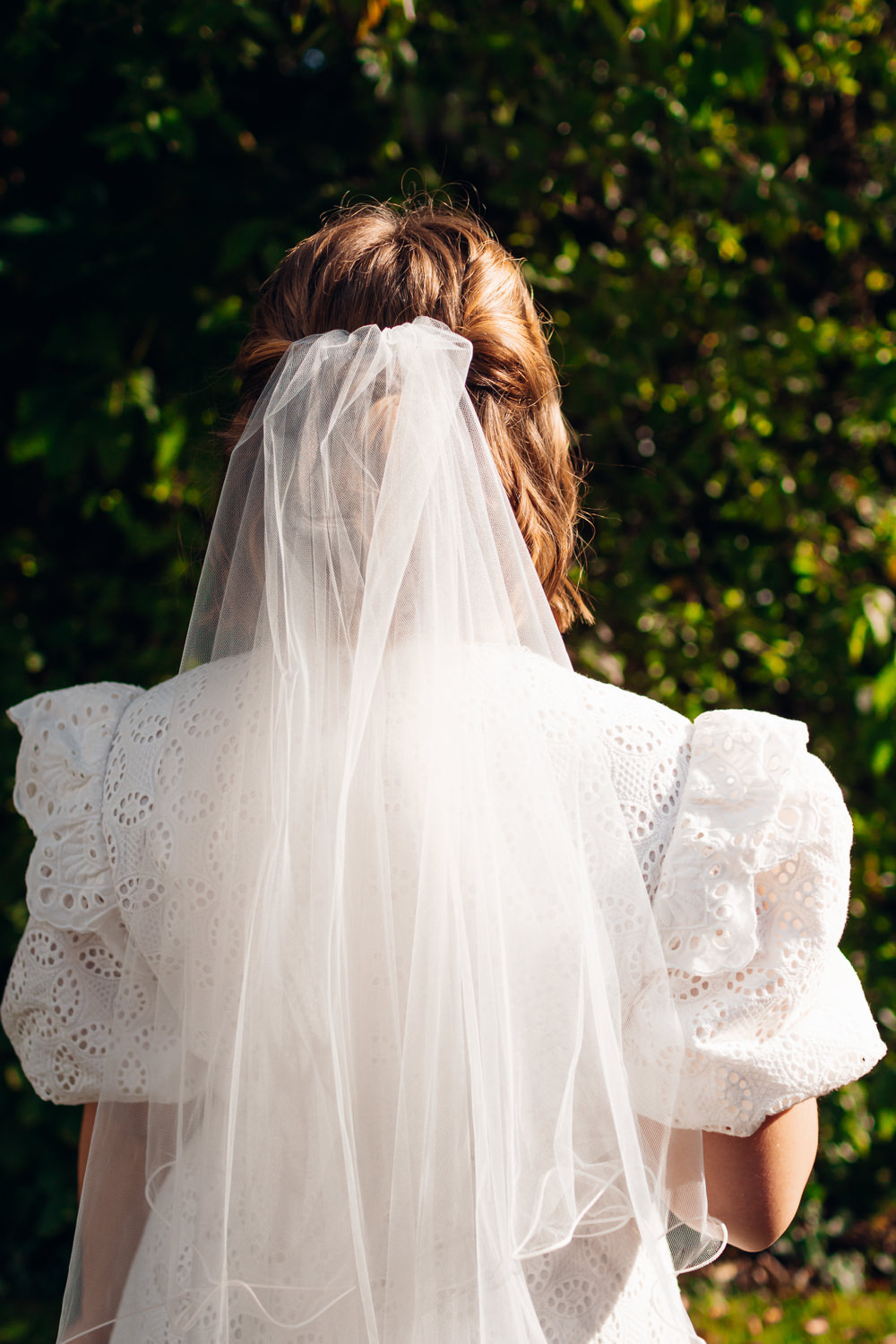 Bride Bridal Gown Veil Mini Wedding Dress Emily Collett Photography