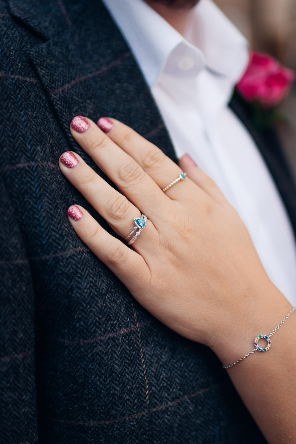 Engagement Ring Bands Mini Wedding Dress Emily Collett Photography