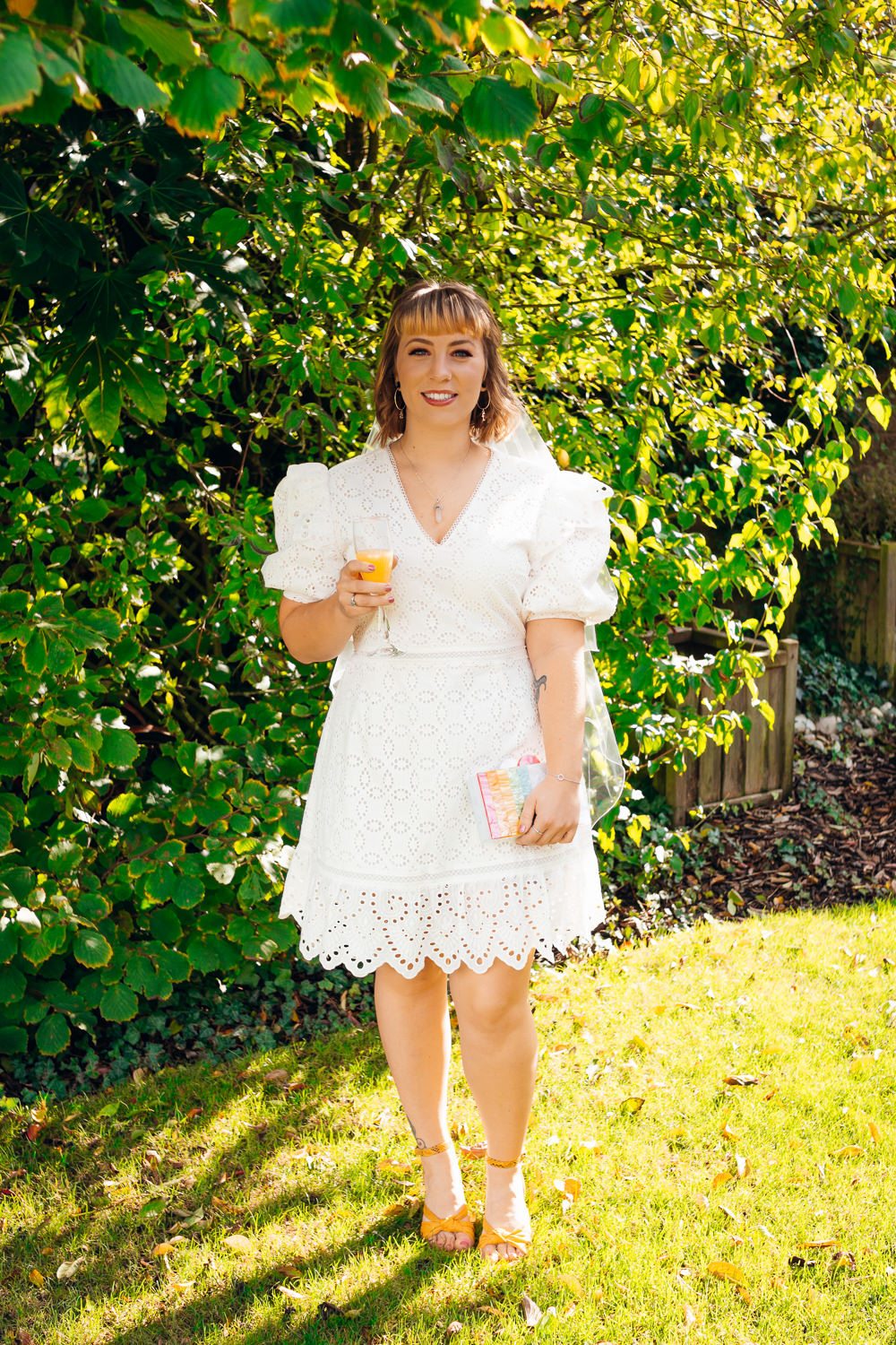 Bride Bridal Gown Veil Mini Wedding Dress Emily Collett Photography