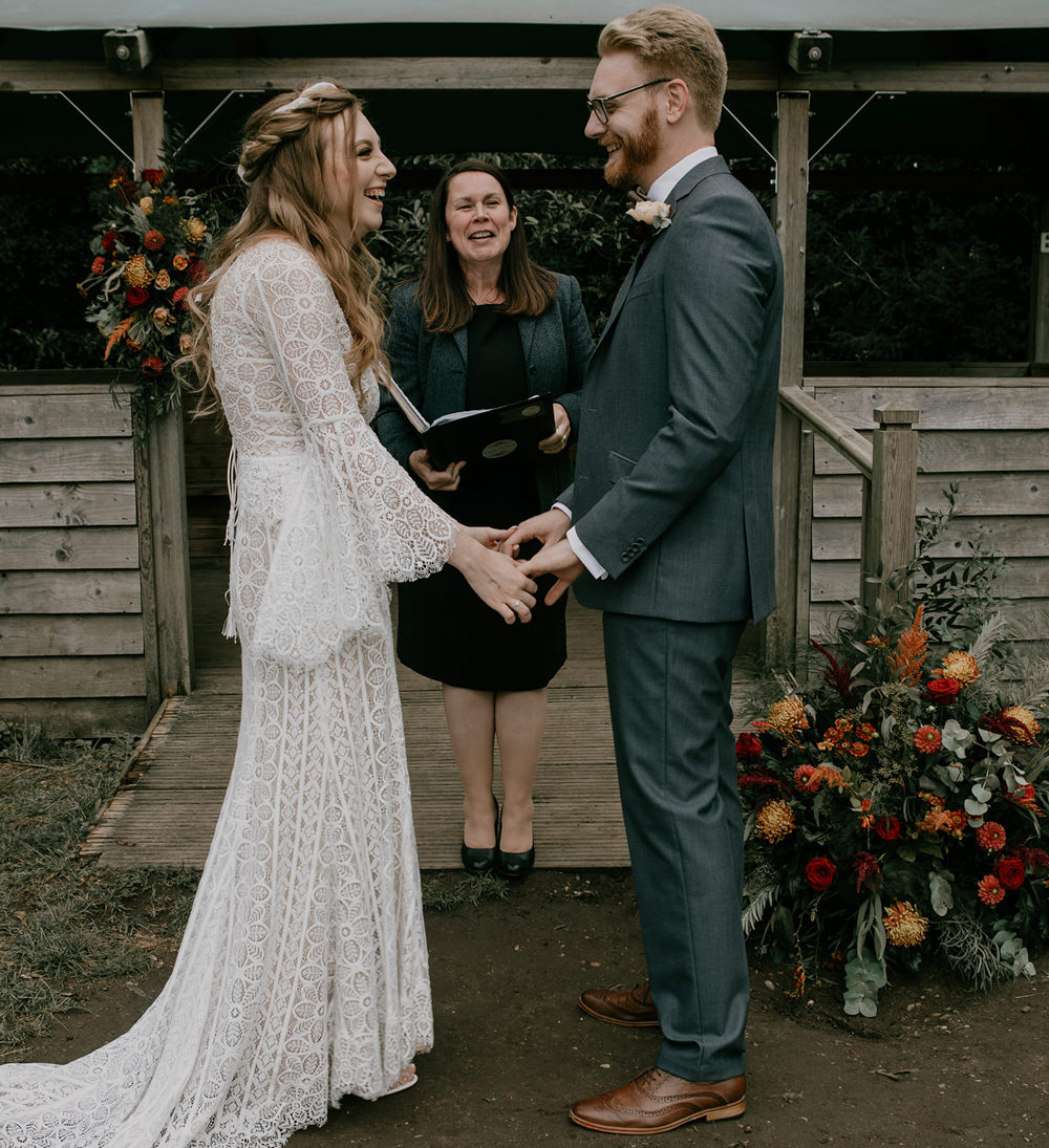 Outdoor Ceremony Flowers Park Wedding Eloise & Mitch