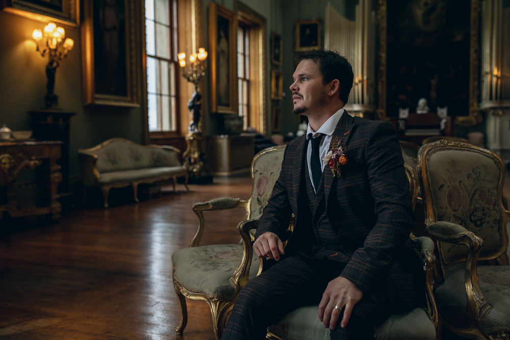 Groom Suit Attire Outfit Somerley House Wedding Andrea Verenini