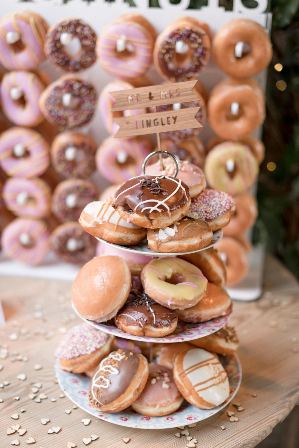 Doughnut Donut Cake Stand Whimsical Summer Wedding Lyra and Moth