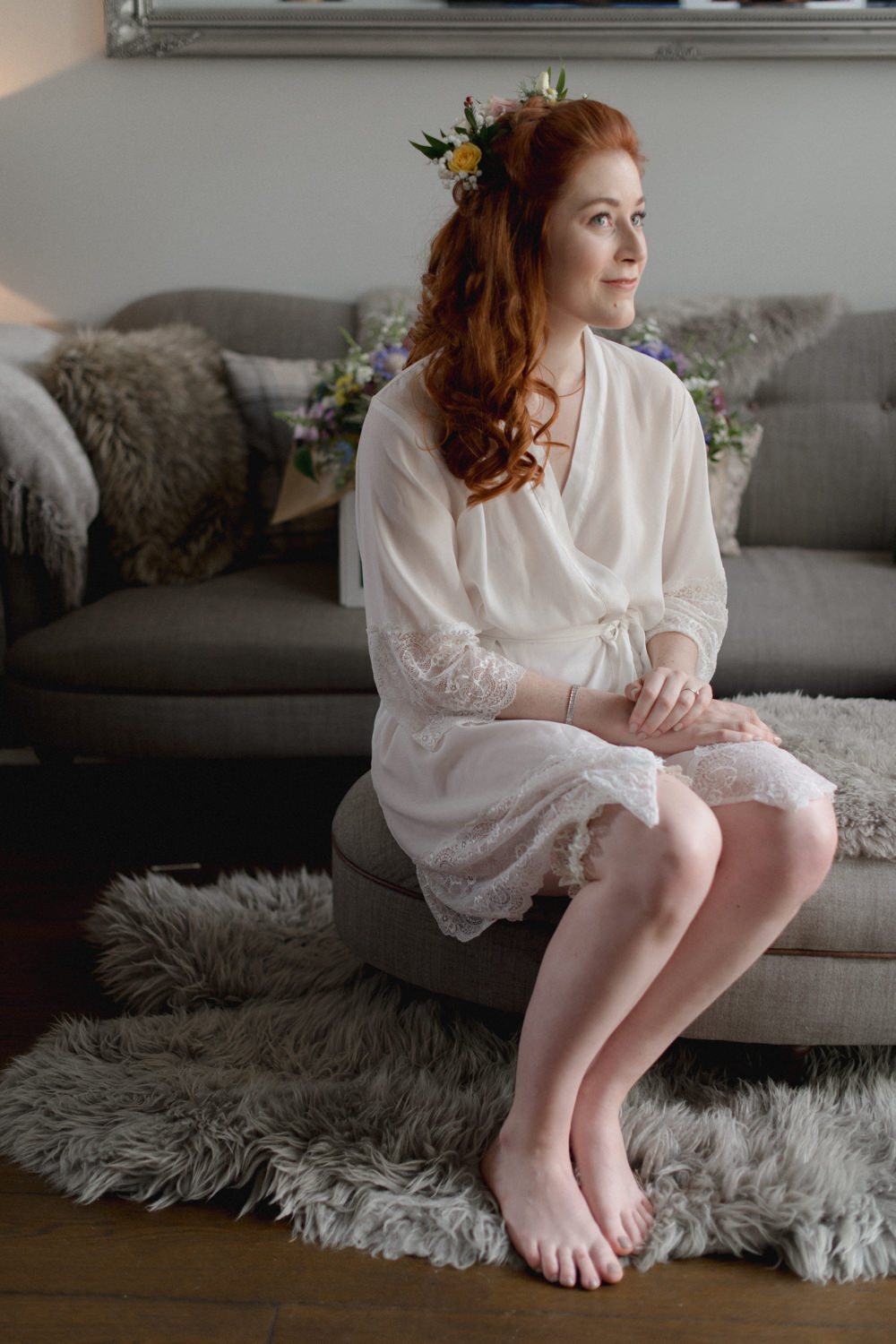 Bride Bridal Dressing Gown Robe Whimsical Summer Wedding Lyra and Moth