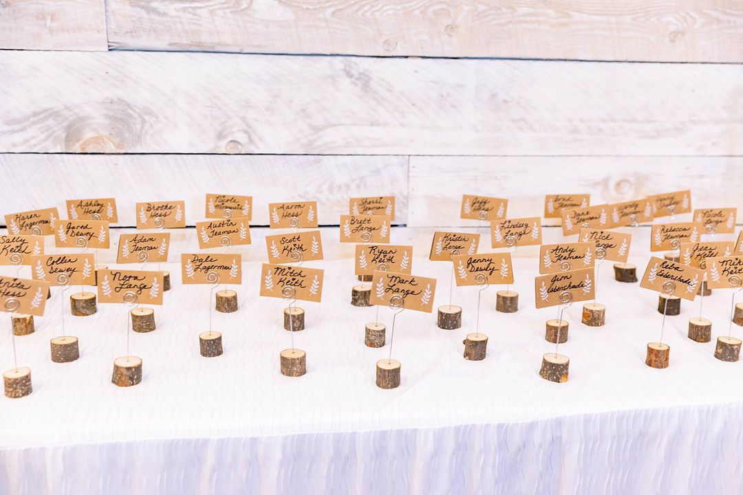 Escort Card Table Wisconsin Micro Wedding Nicole Miro Photography