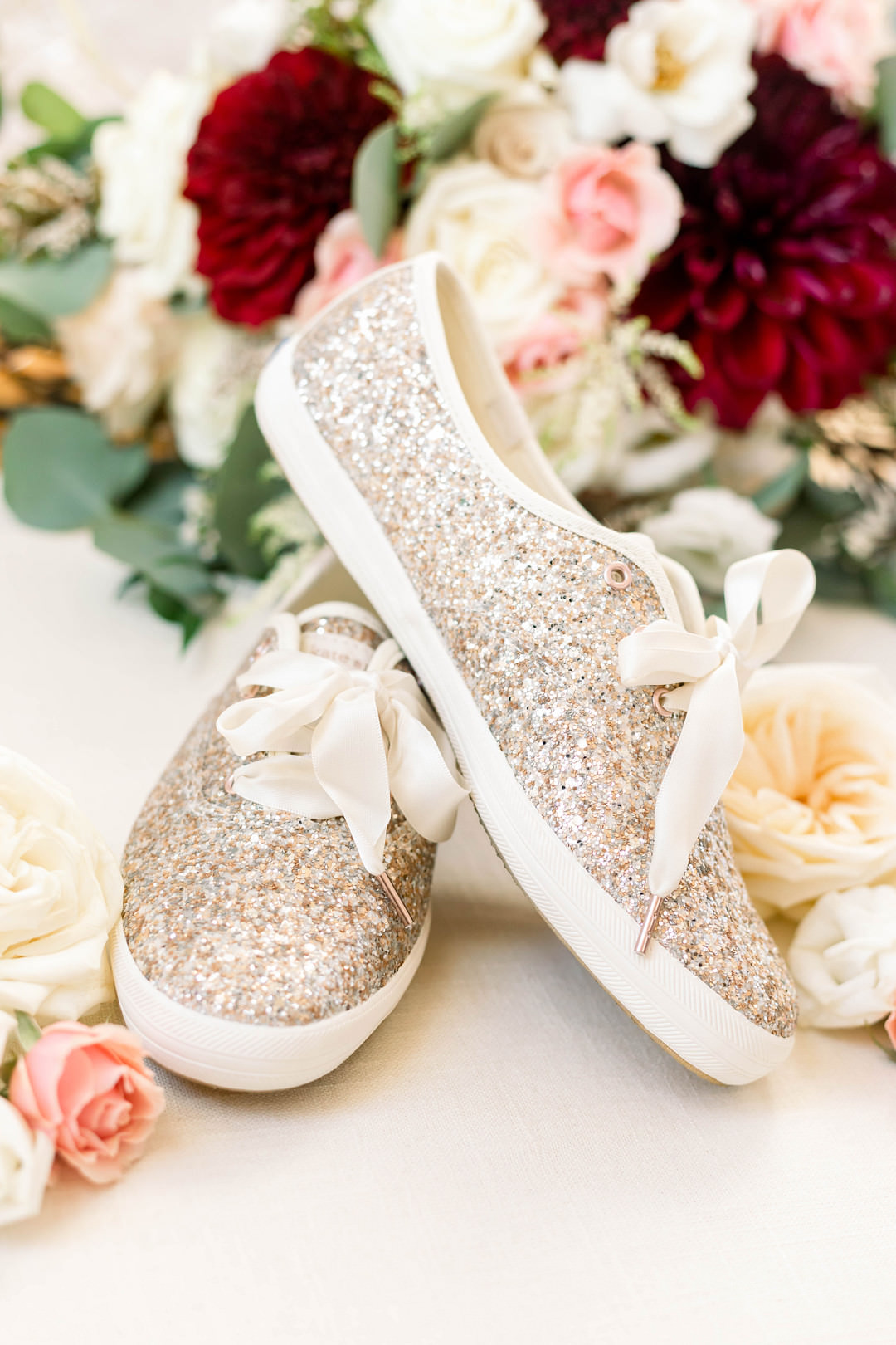 Glitter Trainers Bride Wisconsin Micro Wedding Nicole Miro Photography