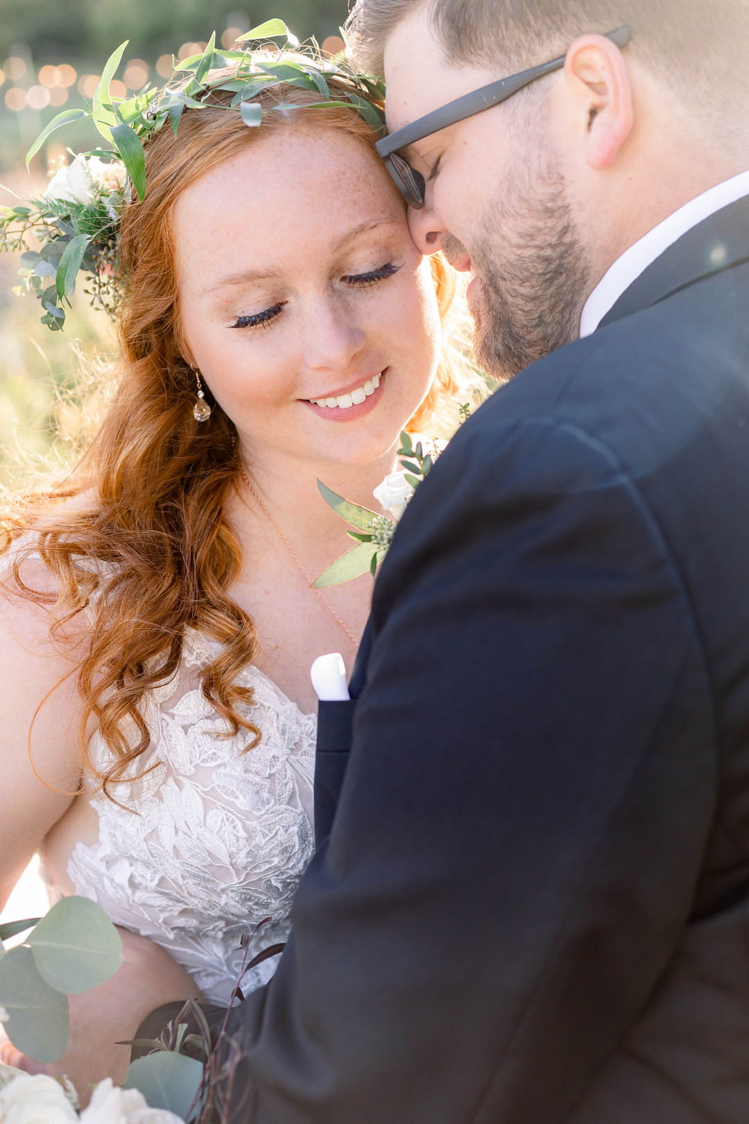 Bride Bridal Flower Crown Wisconsin Micro Wedding Nicole Miro Photography