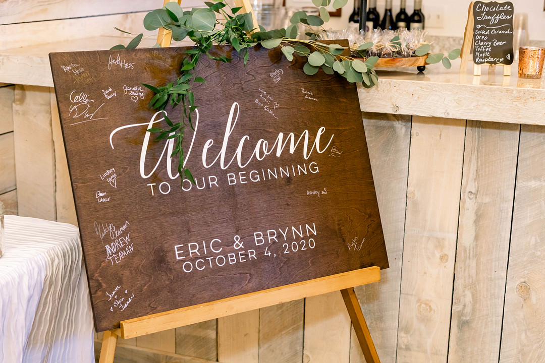 Signs Signpost Signage Wisconsin Micro Wedding Nicole Miro Photography