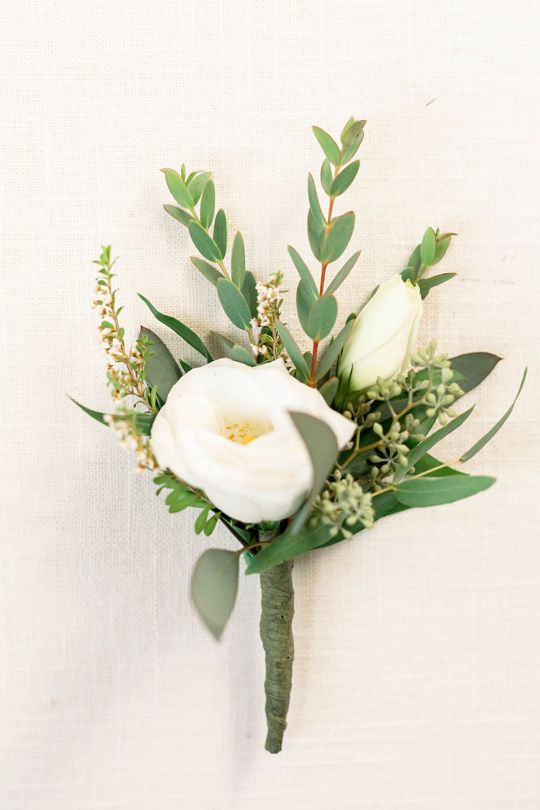Buttonhole Flowers Groom Wisconsin Micro Wedding Nicole Miro Photography