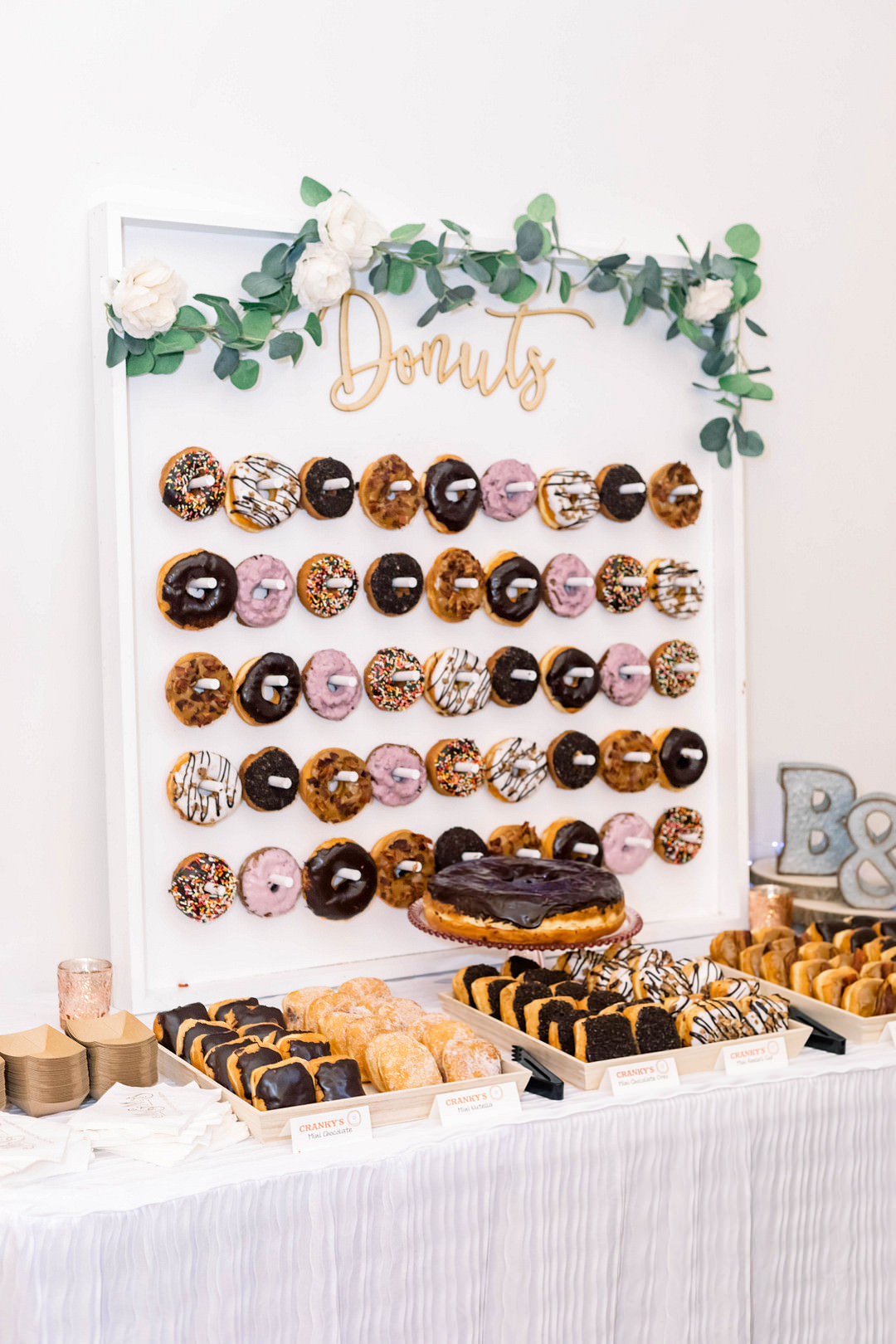 Donut Doughnut Wall Stand Wisconsin Micro Wedding Nicole Miro Photography