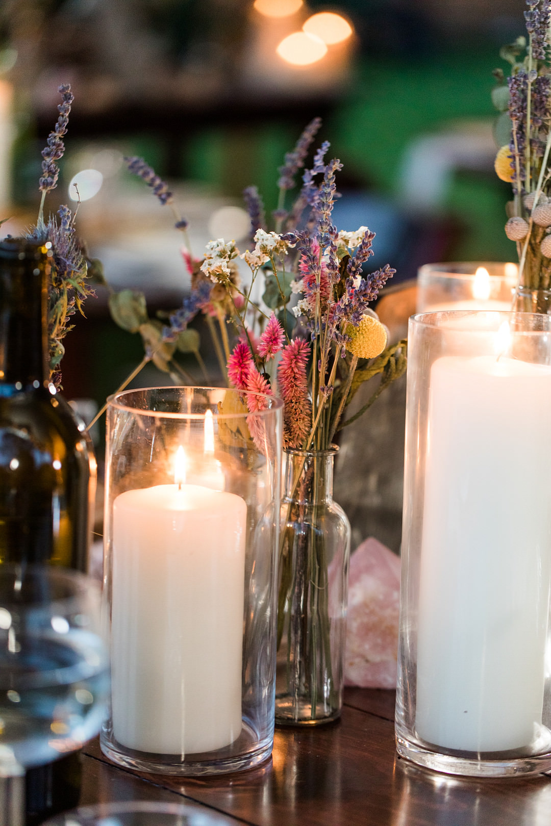 Candles Flowers Decor Table Centrepiece Witchy Wedding Limelight Entertainment