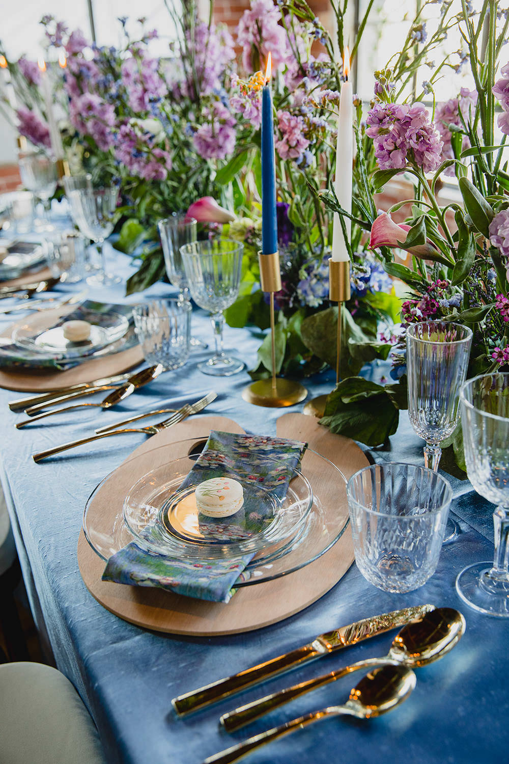 Table Tablescape Meadow Flowers Decor Blue Art Wedding Ideas Maribel Farina Photography