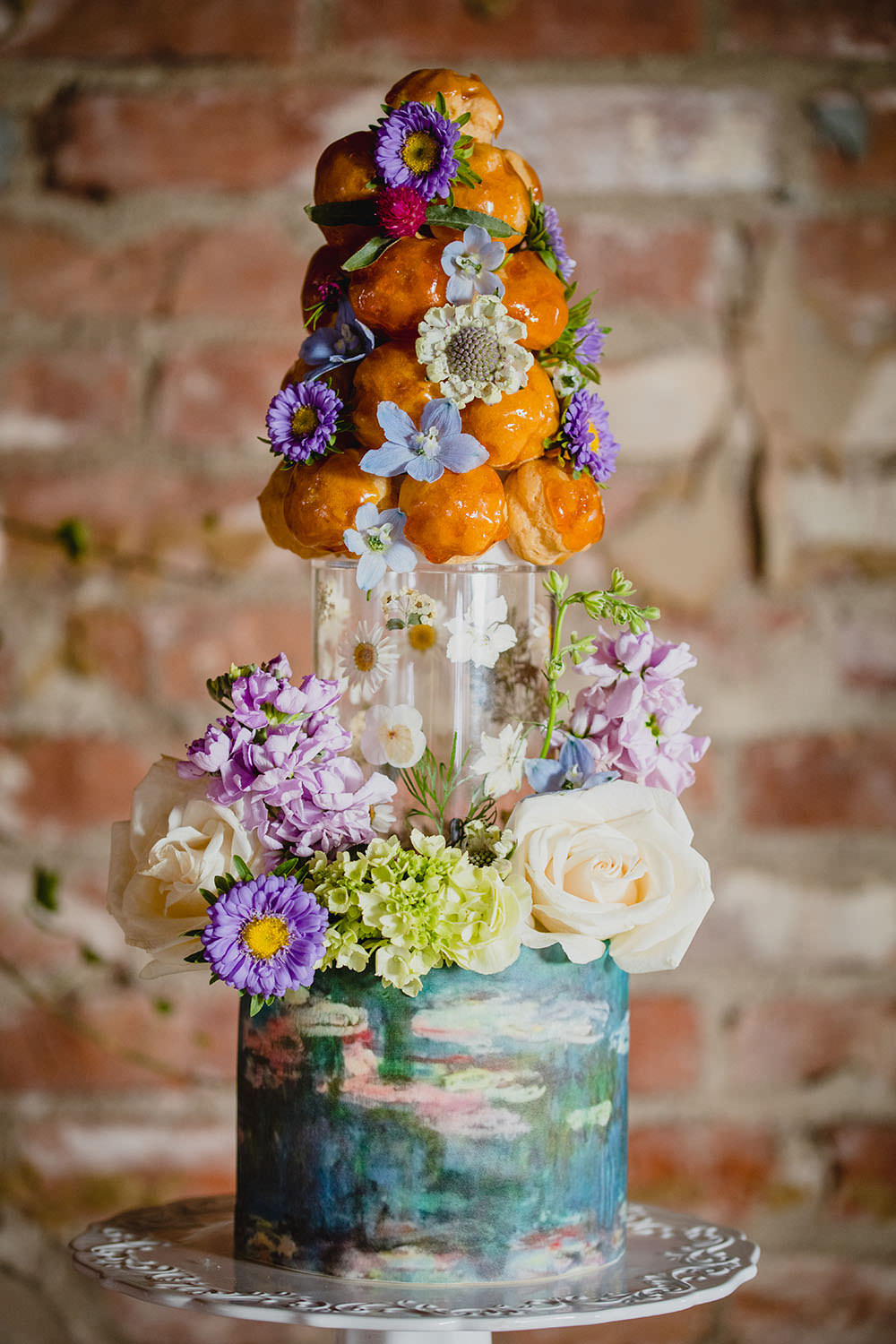 Cake Painted Dessert Flowers Art Wedding Ideas Maribel Farina Photography