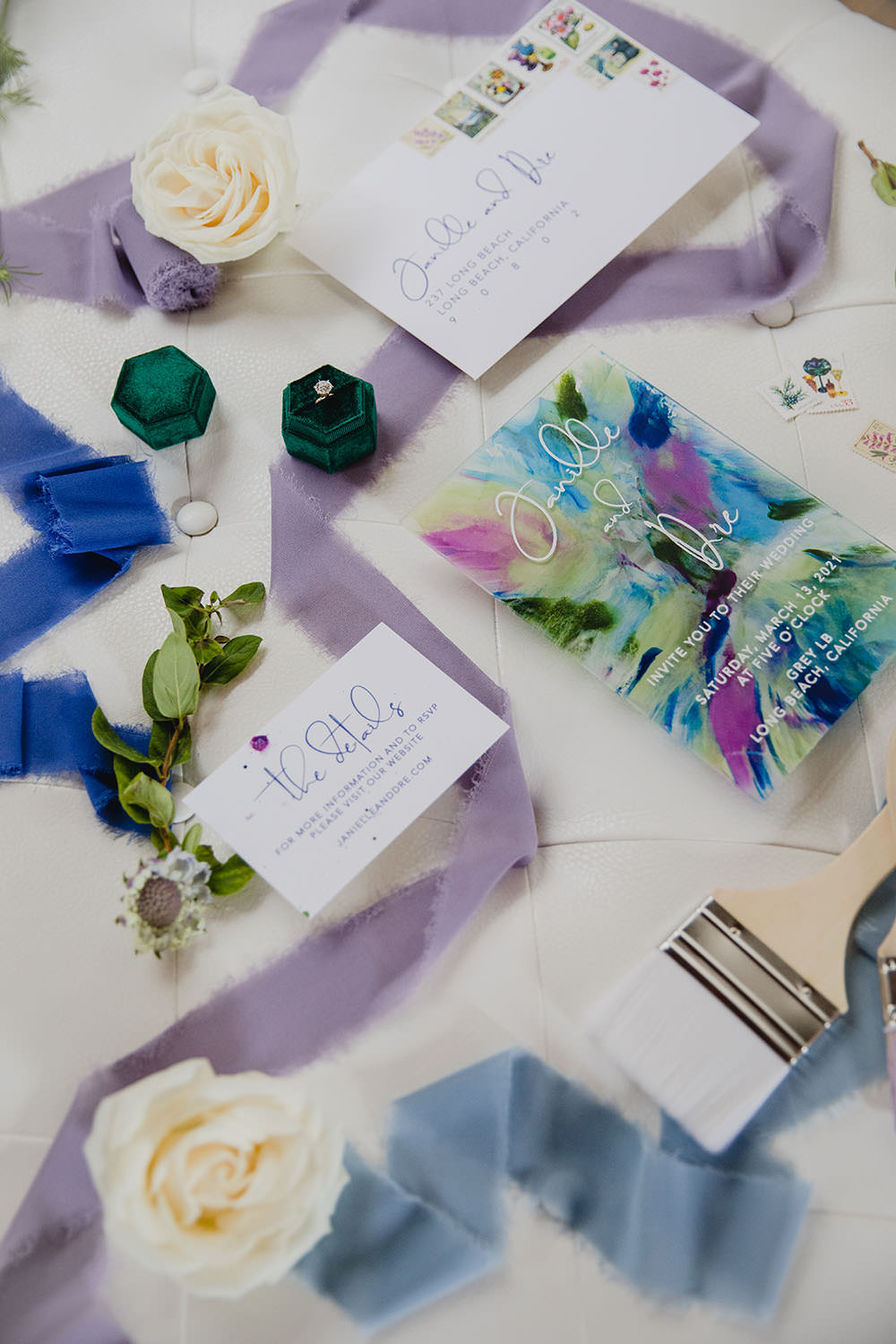 Stationery Invite Invitation Paint Art Wedding Ideas Maribel Farina Photography