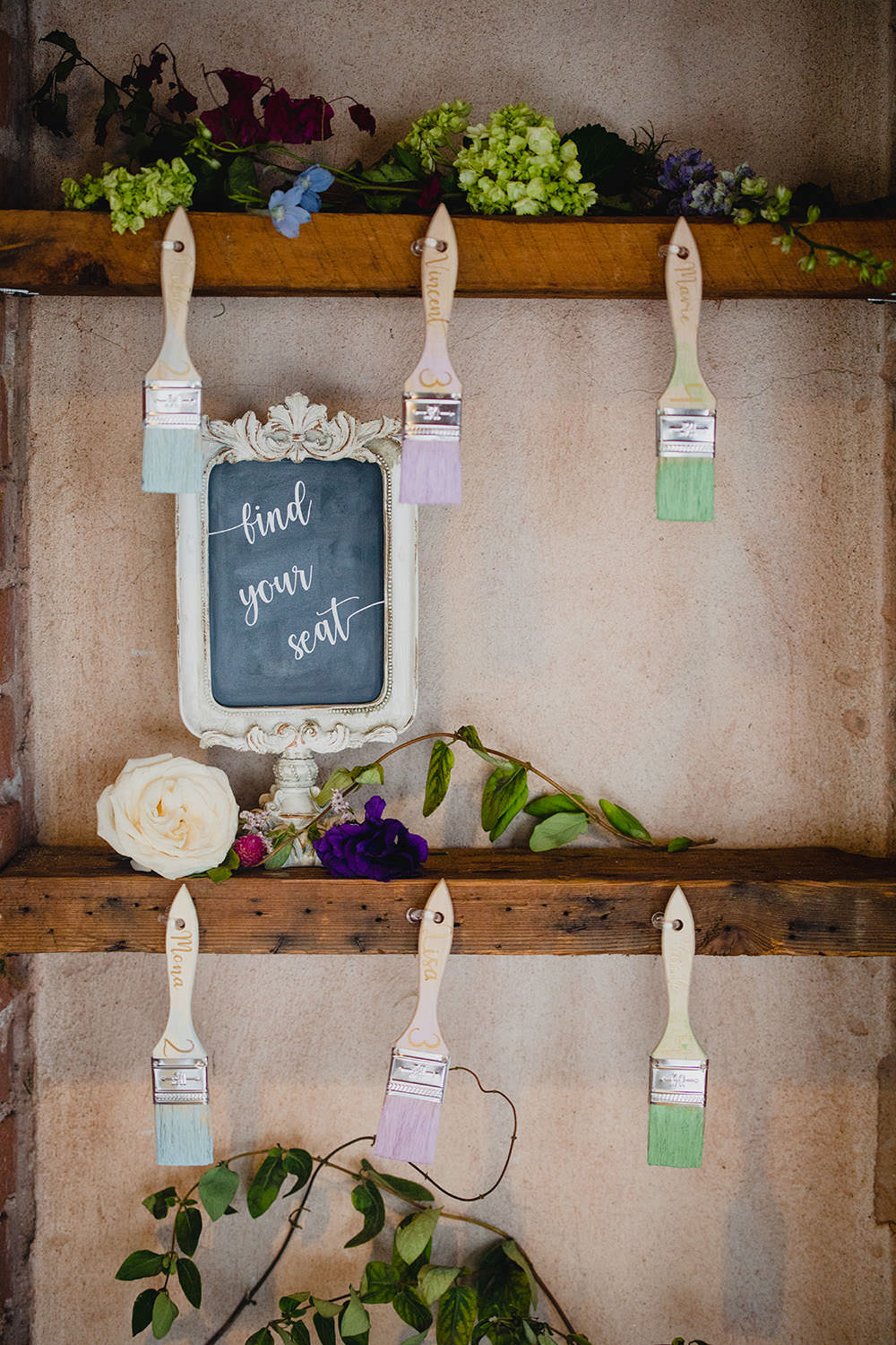 Table Plan Seating Chart Painting Art Wedding Ideas Maribel Farina Photography