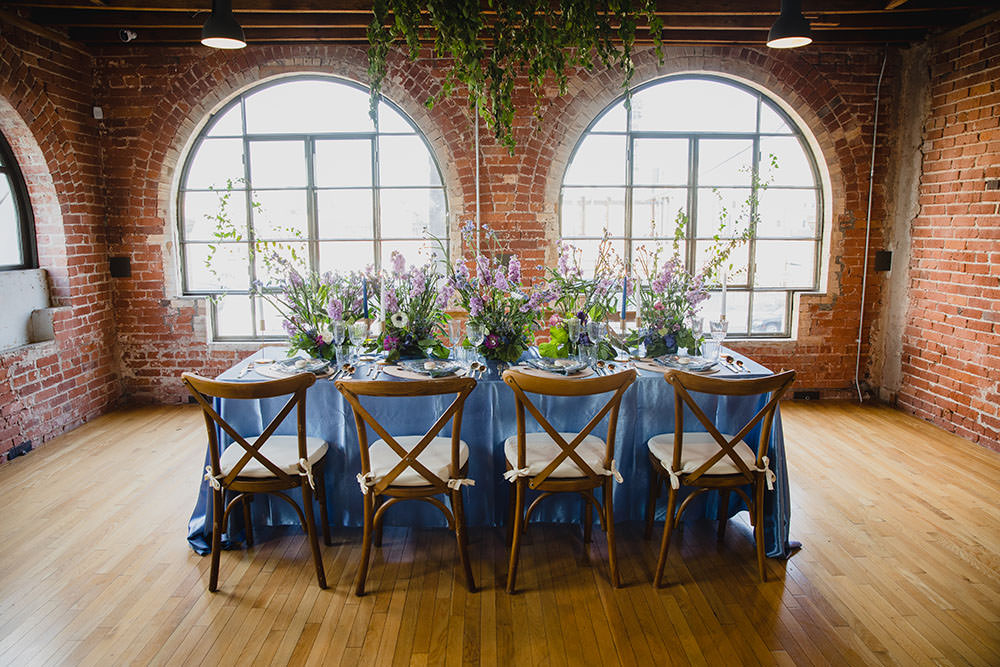 Table Tablescape Meadow Flowers Decor Blue Art Wedding Ideas Maribel Farina Photography