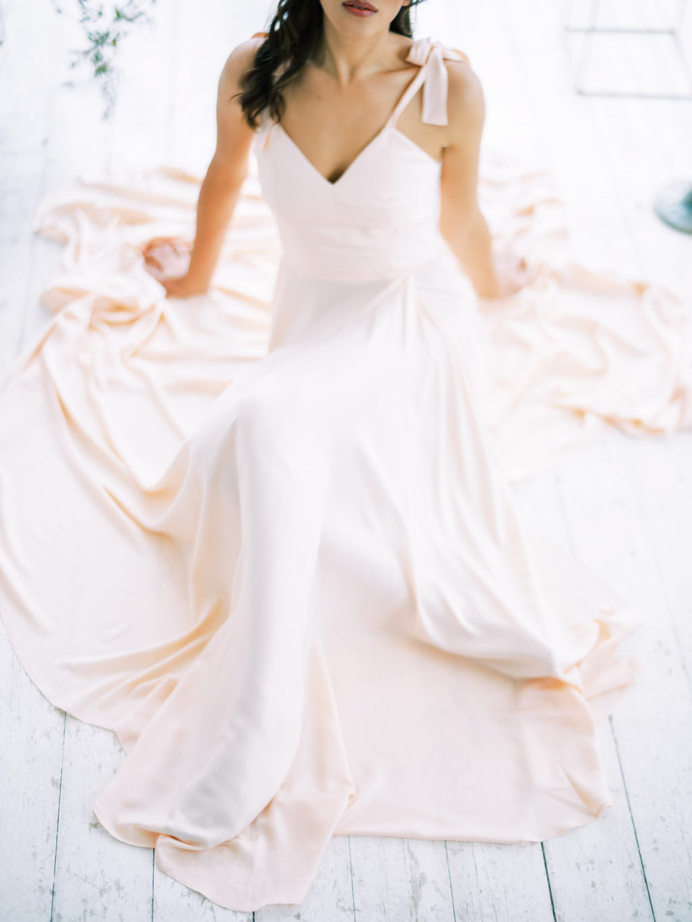Gown Blush Straps Bride Bridal Wedding Dress Into The Light