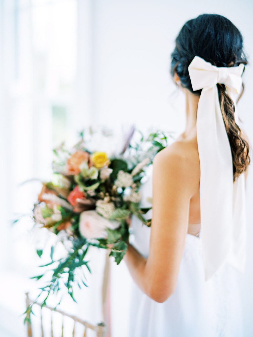 Bow Hair Bride Bridal Accessory Wedding Dress Into The Light