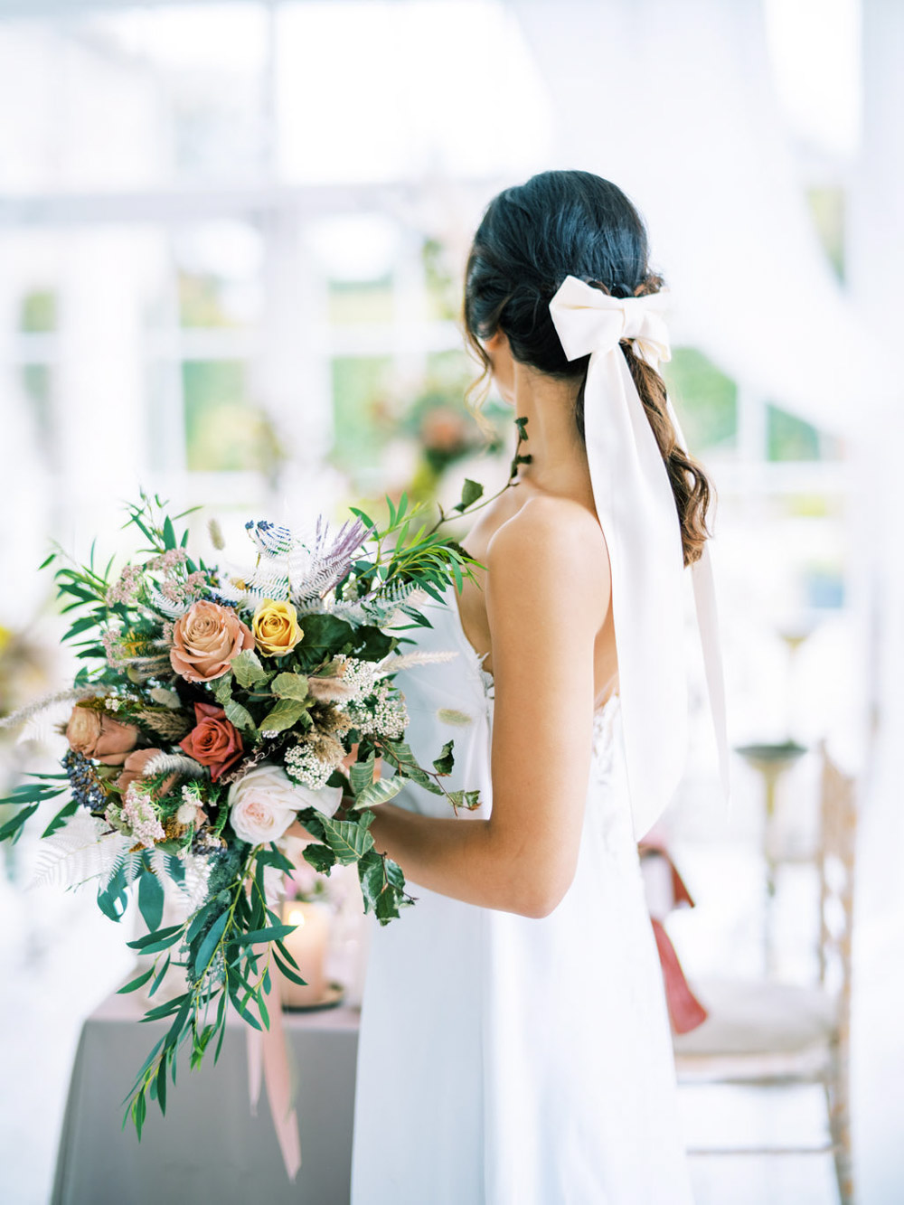 Bow Hair Bride Bridal Accessory Wedding Dress Into The Light
