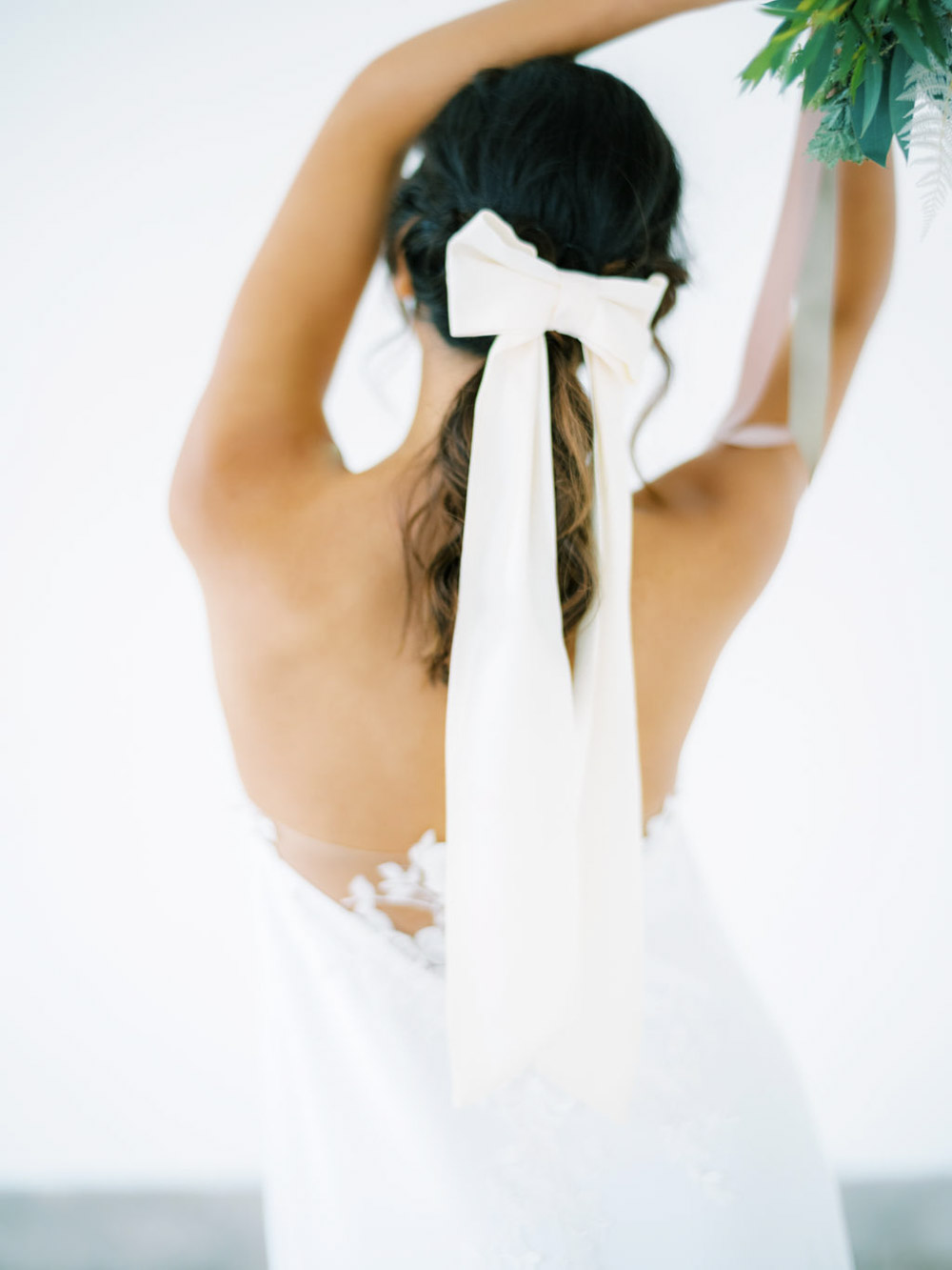 Bow Hair Bride Bridal Accessory Wedding Dress Into The Light
