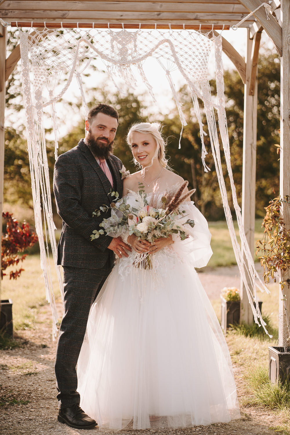 Botanical Tipi Wedding Georgi Mabee Macrame Backdrop