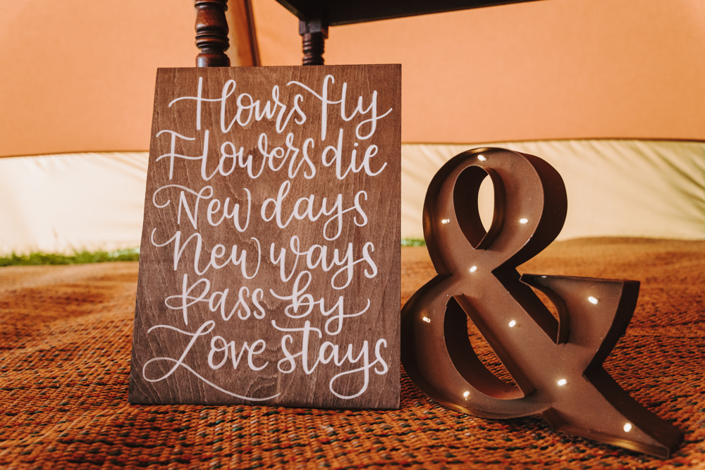 Wooden Sign Signs Signage Botanical Tipi Wedding Georgi Mabee