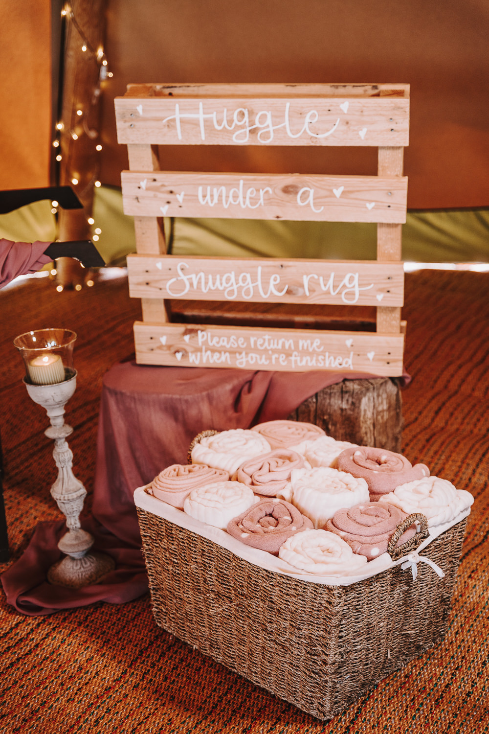 Blanket Basket Botanical Tipi Wedding Georgi Mabee