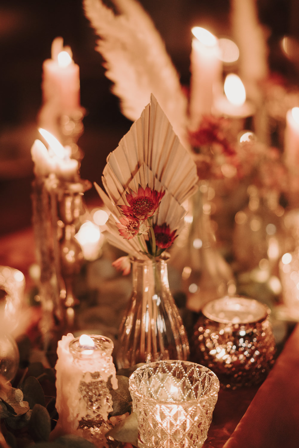 Flowers Bottles Candles Decor Table Centrepiece Botanical Tipi Wedding Georgi Mabee