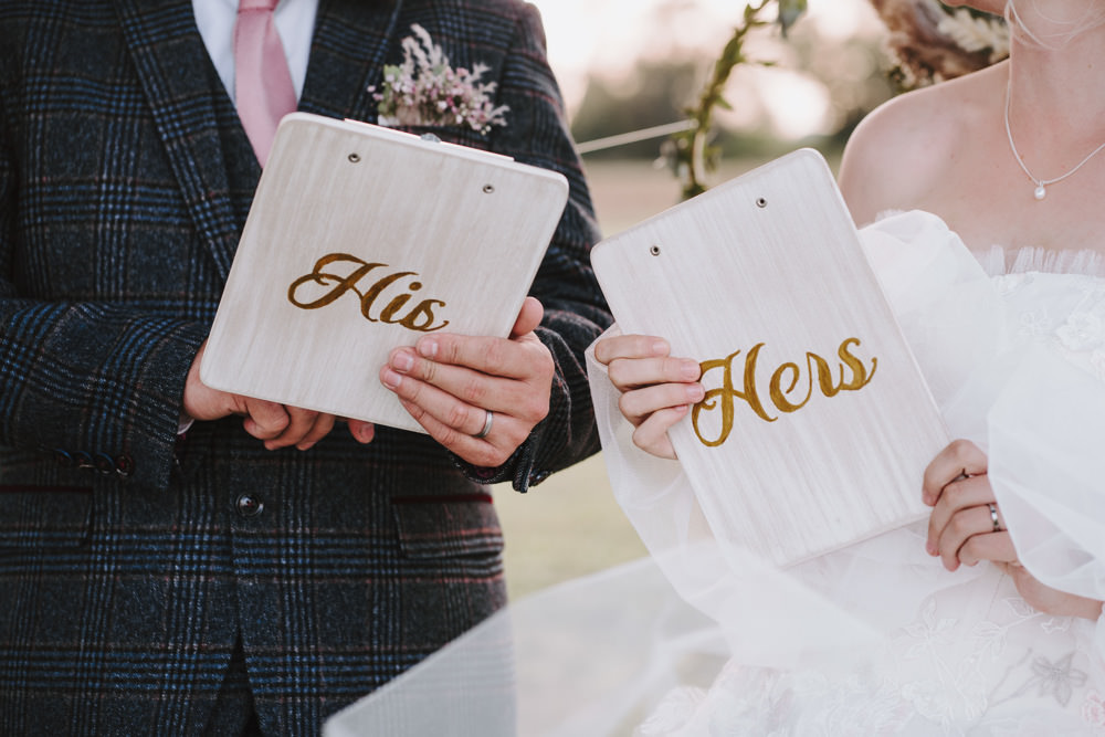 Vows Clipboards Botanical Tipi Wedding Georgi Mabee