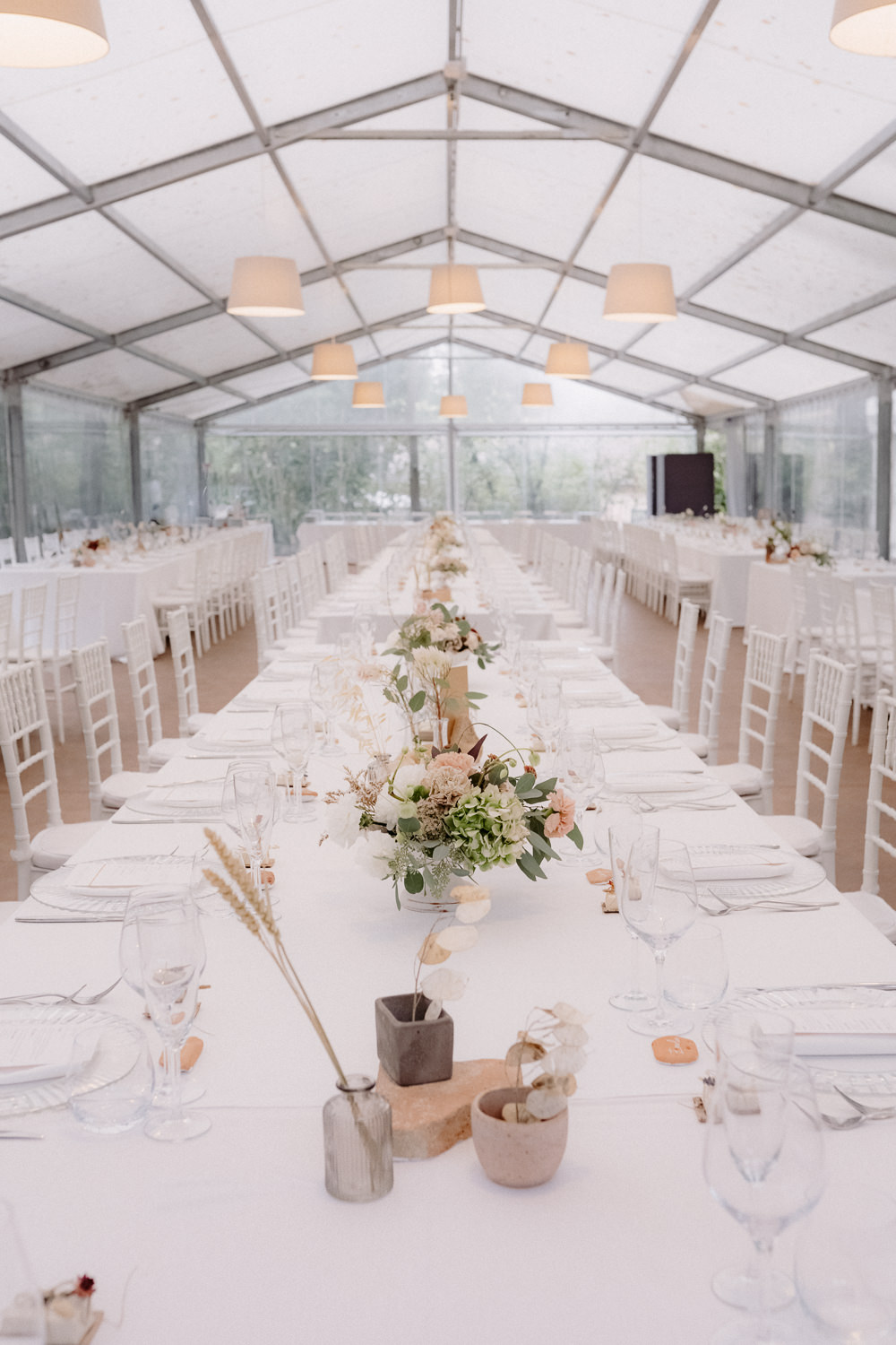 Clear Marquee Venue Reception Cantina Sant Amico Wedding Flavia Eleonora Tullio