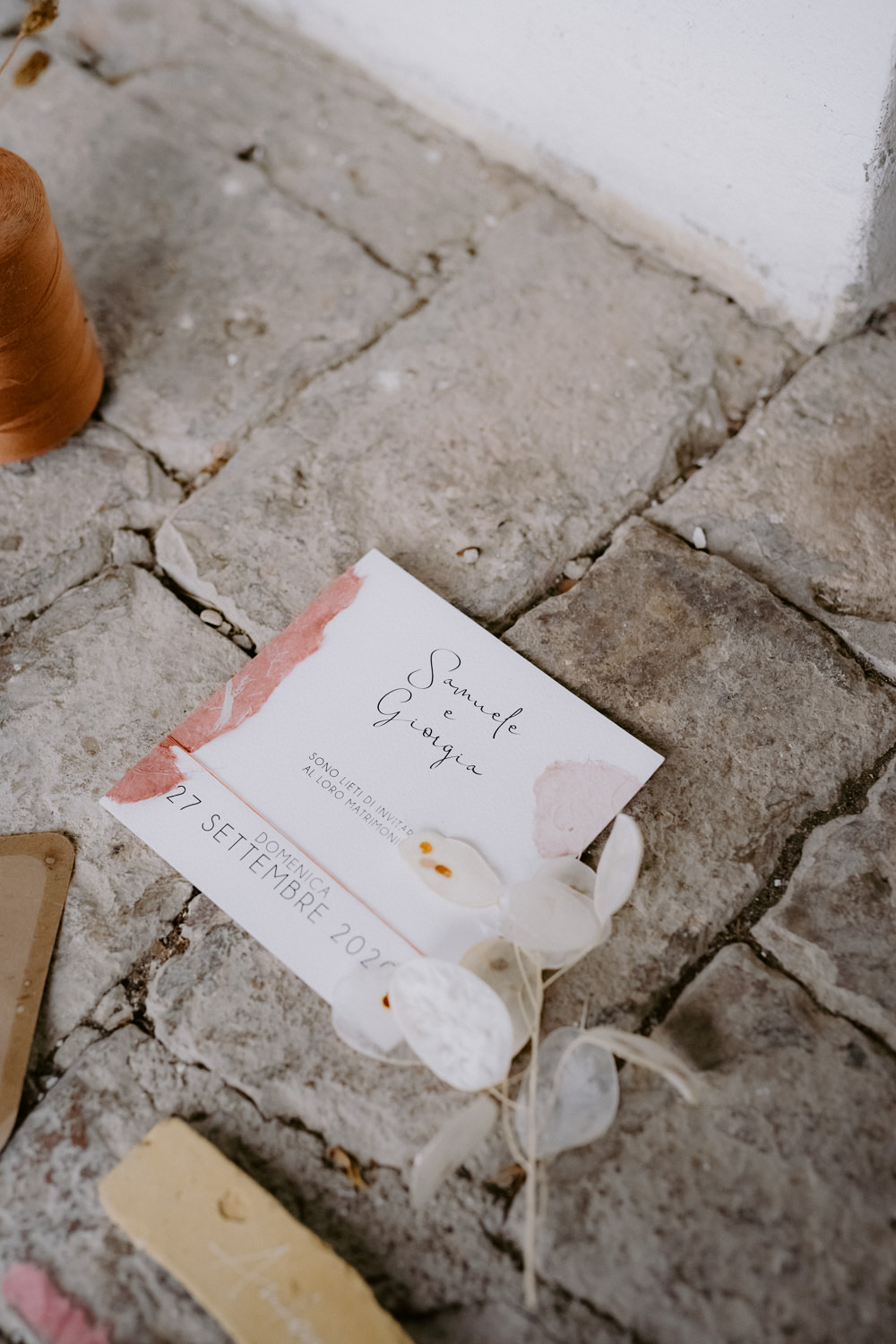 Stationery Invite Invitation Cantina Sant Amico Wedding Flavia Eleonora Tullio